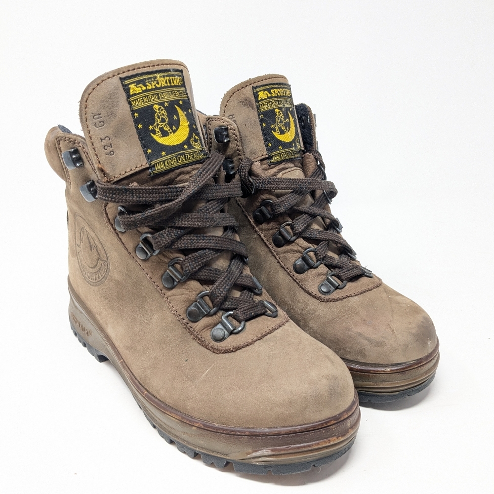 La Sportiva Skywalk Leather Hiking Boots Women's Size 38 M Made In Italy 7.5 US